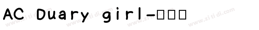 AC Duary girl字体转换
